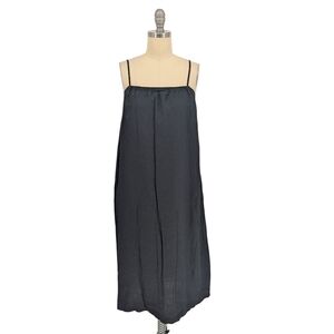 NWOT A New Day Shift Linen Dress Black size XS summer coastal beach minimalist